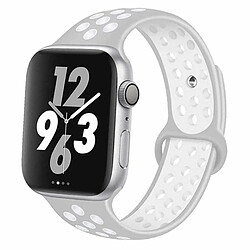 PHONECARE Bracelet Bicolore SportStyle pour Apple Watch Series 7 - 41mm - Gris / Blanc