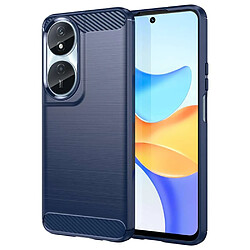 Htdmobiles Coque pour Honor 90 Smart / Honor X7b - housse etui silicone gel carbone + verre trempe - BLEU FONCE