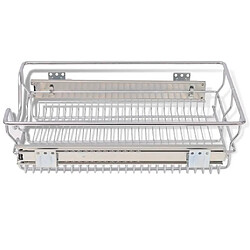 Acheter vidaXL Panier en treillis métallique 2 pcs 400 mm Argenté