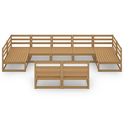 Avis Maison Chic Salon de jardin 9 pcs - Table et chaises d'extérieur - Mobilier/Meubles de jardin Moderne bois de pin massif -MN55061