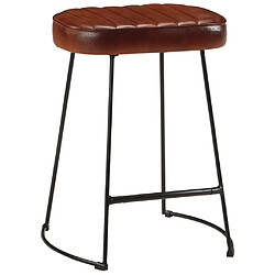 vidaXL Tabourets de bar lot de 2 marron foncé 40x29,5x53 cm