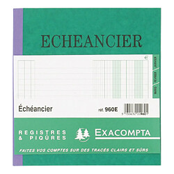 Registre standard Exacompta piqûre échéancier 2 colonnes 960 21 x 19 cm