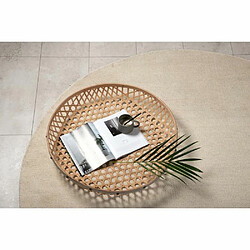 Venture Home Tapis en coton et laine Jaipur beige Diamètre 200 cm.