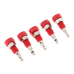 Acheter 5pcs 2mm Banane Jack Montage sur panneau, borne de connexion 30-60V 10A, rouge