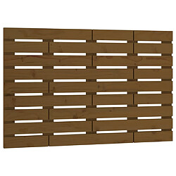 vidaXL Tête de lit murale Marron miel 106x3x63 cm Bois massif de pin