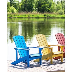 Beliani Chaise de jardin ADIRONDACK Bois d'ingénierie Bleu