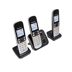 Avis Téléphone sans fil trio dect avec répondeur noir/argent - kxtg6823frb - PANASONIC