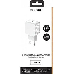 Avis BigBen Connected Chargeur Secteur 25W Power Delivery - 100% Plastique recyclé Blanc