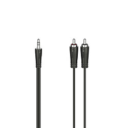 HAMA Câble audio, fiche jack mâle 3,5mm - 2 fiches RCA mâles, stéréo, 3,0 m