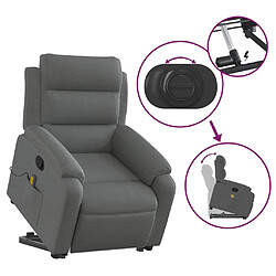 Acheter vidaXL Fauteuil de massage inclinable Gris foncé Tissu