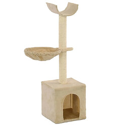 Arbre à chat avec griffoirs,niche pour chat en sisal 105 cm Beige -MN43440