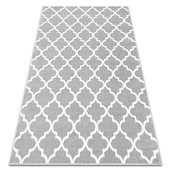 RUGSX BCF Tapis Morad TRELIS Treillis marocain - gris clair 140x200 cm