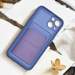 Acheter Coque iPhone 13 Silicone Souple Porte-carte Forcell Violet