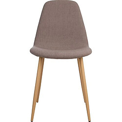 Toilinux Lot de 4 - Chaise design scandinave Roka - Taupe