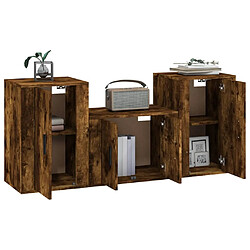 Avis Maison Chic Ensemble de meubles TV 3 pcs pour salon - Chêne fumé Bois d'ingénierie -MN49853