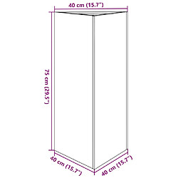 vidaXL Jardinière anthracite triangulaire 40x34,5x70 cm acier pas cher