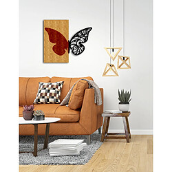 EPIKASA Décoration Murale en Métal et Bois Papillon 1