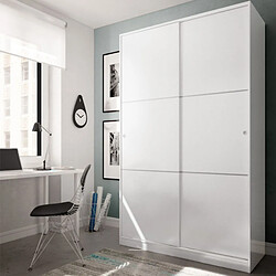 Dansmamaison Armoire coulissante 2 portes Blanc - RAFU