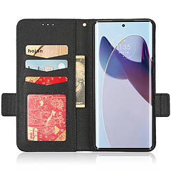 Etui en PU texture litchi, fermoir magnétique pour votre Motorola Edge 30 Ultra 5G/Edge X/Moto X30 Pro 5G - noir