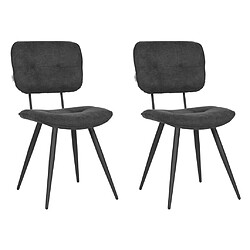 LABEL51 Chaises à manger lot de 2 Lux 49x60x87 cm anthracite