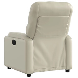 Acheter vidaXL Fauteuil inclinable électrique Crème Similicuir