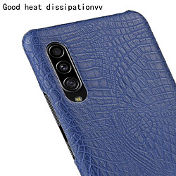 Wewoo Coque Rigide Pour Galaxy A90 5G antichoc Crocodile Texture PC + Etui PU Bleu pas cher