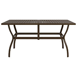 vidaXL Table de jardin Marron 140x80x72 cm Acier