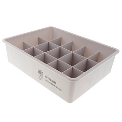 Organisateur de rangement pour sous-vêtements en plastique, tiroir pour conteneur à chaussettes, 15 grilles, noir pas cher