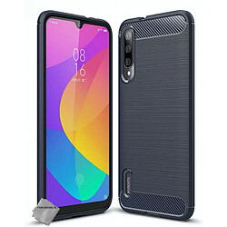 Htdmobiles Coque silicone gel carbone pour Xiaomi Mi A3 + film ecran - BLEU FONCE