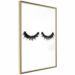 Paris Prix Affiche Murale Encadrée False Eyelashes 20 x 30 cm Or