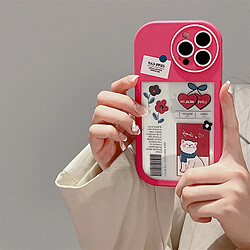 GUPBOO Étui pour iPhone12 écharpe transparente amour chat fille coque de téléphone