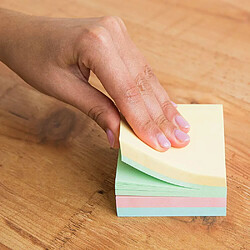 D.RECT | Bloc-notes Autocollant | Bloc-notes Autocollant Compact | 76x76mm 400 feuilles | Pour Coller Sur le Réfrigérateur, le Mur | Super Sticky Notes | pastel pas cher