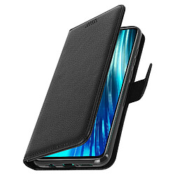 Avizar Housse Xiaomi Redmi Note 8 Pro Étui Folio Porte carte Support Vidéo Noir