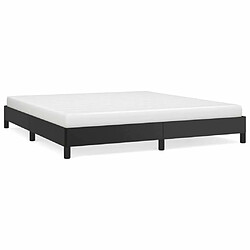 Maison Chic Lit adulte - Lit simple Cadre de lit,Structure du lit Contemporain Noir 180x200 cm Similicuir -MN30147