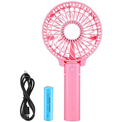 mini ventilateur portatif pliable USB-rose (1200mAh sans base)Ameublement