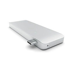 Satechi Hub Type-C avec 2 Ports USB 3.0 et 2 Lecteurs Carte SD/Micro SD Argent