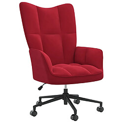 vidaXL Chaise de relaxation Rouge bordeaux Velours