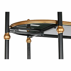 Étagère DKD Home Decor Noir Doré Métal Verre 103 x 42 x 180 cm