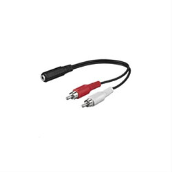 Disney Microconnect audalh02 Câble audio – Cables de Audio (2 x RCA, 3.5 mm, masculin, féminin, mâle/femelle, rouge, blanc, noir)