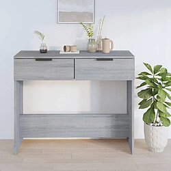 Avis Maison Chic Table console | Meuble d'entrée | Table d'appoint Sonoma gris 90x36x75 cm Bois d'ingénierie -GKD16901