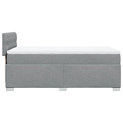 Acheter Vidaxl Sommier à lattes de lit avec matelas Gris clair 100x200cm Tissu