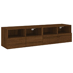 vidaXL Meubles TV muraux 2 pcs chêne marron 60x30x30cm bois ingénierie