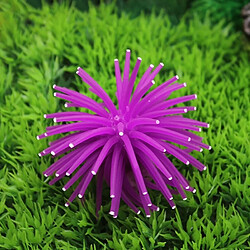 Wewoo Décoration aquarium Violet 3 PCS Articles TPR Simulation Sea Urchin Ball Corail avec Point, Taille: M, Diamètre: 10cm