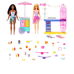 Avis Mattel Barbie Coffret Promenade Bord de Mer Avec Poupées Brooklyn et Malibu Multicolore