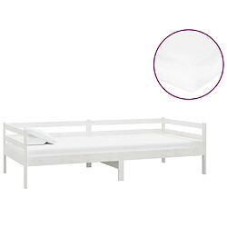 Maison Chic Lit de jour avec matelas, Lit de repos Lit d'invité pour Salon Chambre,Canapé-lit 90x200 cm Blanc Bois de pin massif -MN98510