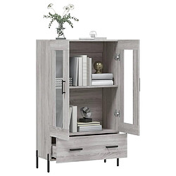 Avis vidaXL Buffet haut sonoma gris 69,5x31x115 cm bois d'ingénierie