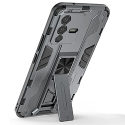 Coque en TPU anti-griffes avec béquille, gris pour votre Vivo S12