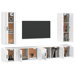 Avis Maison Chic Ensemble de meubles TV 6 pcs pour salon - Blanc Bois d'ingénierie -MN43522