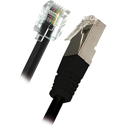 APM Cordon ADSL RJ11/RJ45 - Mâle/Mâle - Noir - 2m