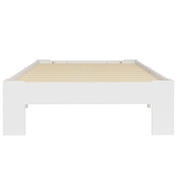 Avis vidaXL Cadre de lit sans matelas blanc bois de pin massif 90x200 cm